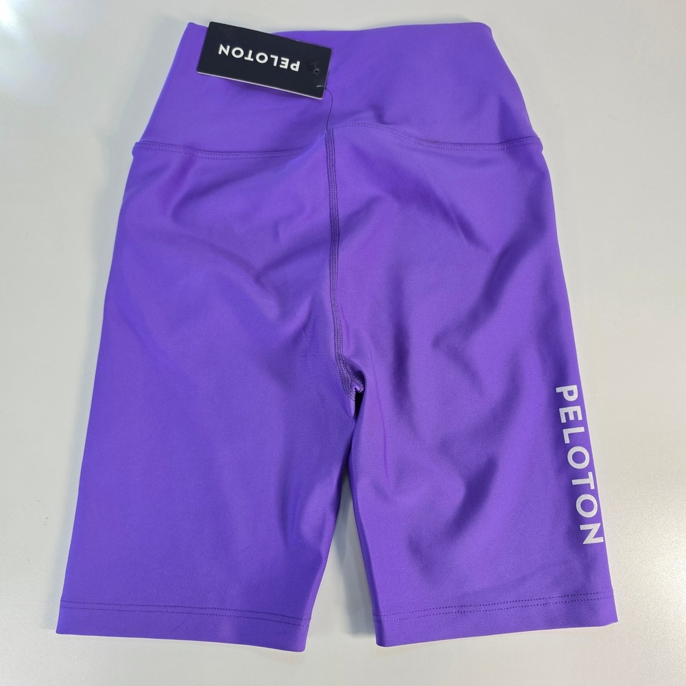 Peloton Purple Bike Shorts‎ Womens Small High Waist Compression Cycling NWT